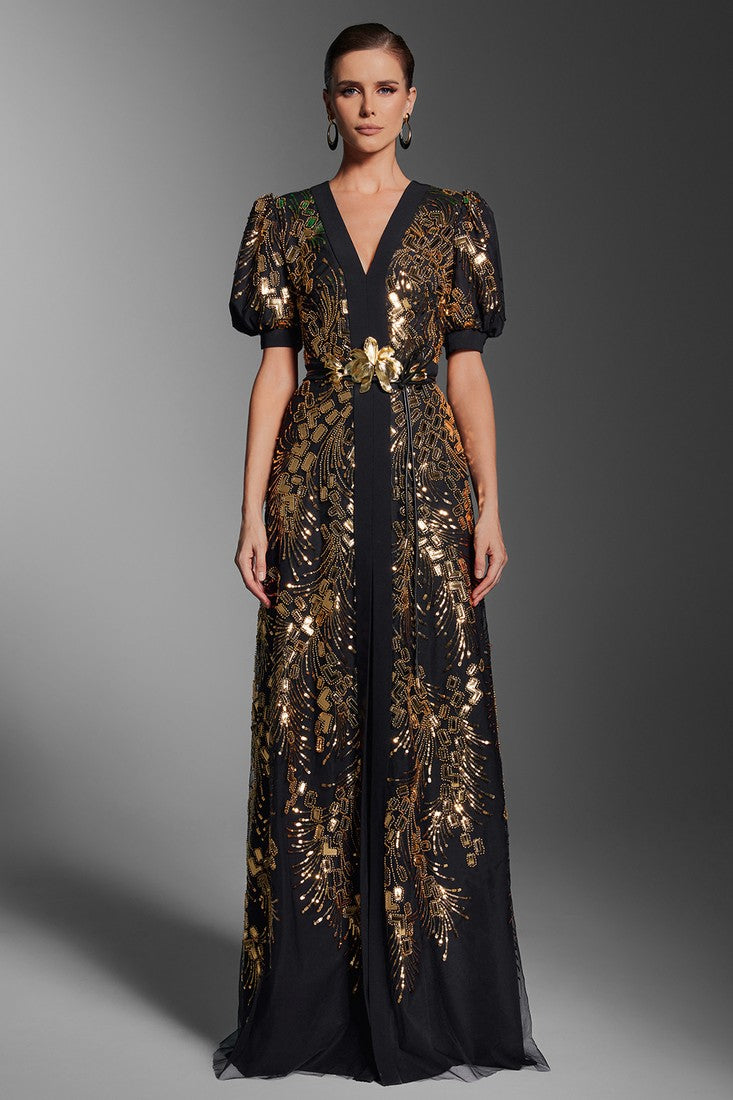 Anel Tashe Embellished Gown