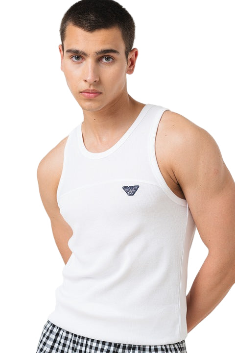 Emporio Armani Cotton White Man Tank Top