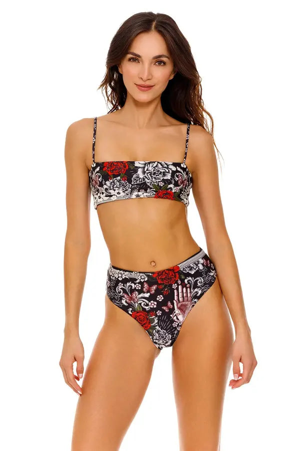 Agua Bendita Thorn Bandeau Bikini Top
