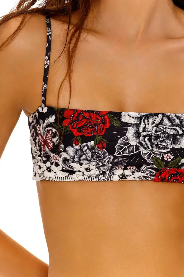 Agua Bendita Thorn Bandeau Bikini Top
