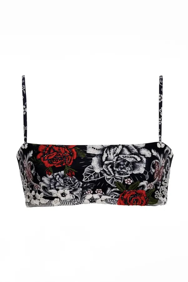Agua Bendita Thorn Bandeau Bikini Top