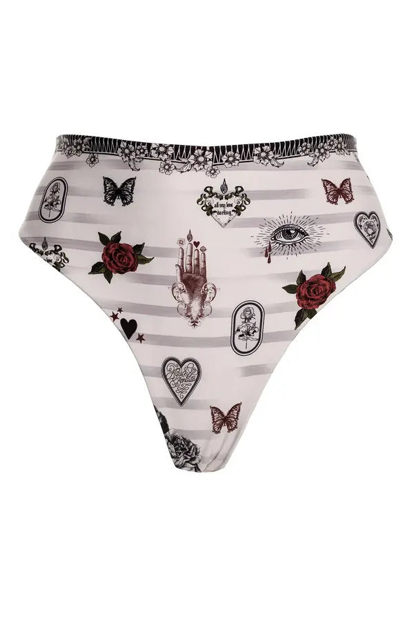 Agua Bendita Reversible High Waist Cheeky Bikini Bottom