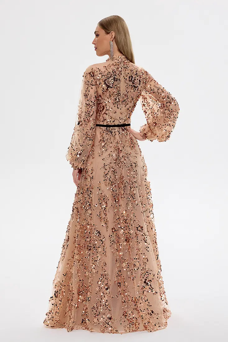 Anel Tashe Embroidered Maxi Gown