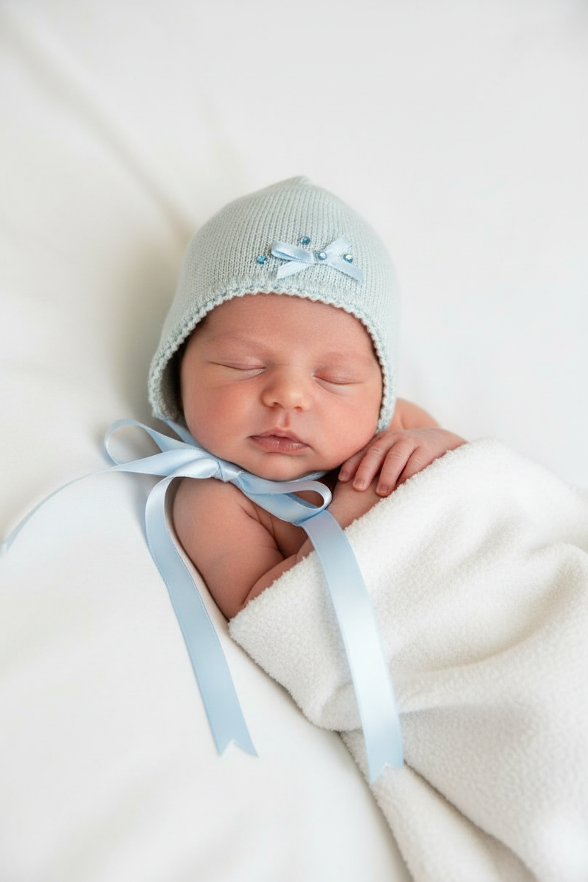 Ladia Newborn Baby Hat Blue