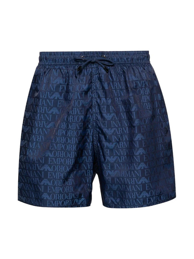 Emporio Armani Monogram Dark Blue Man Swim Shorts