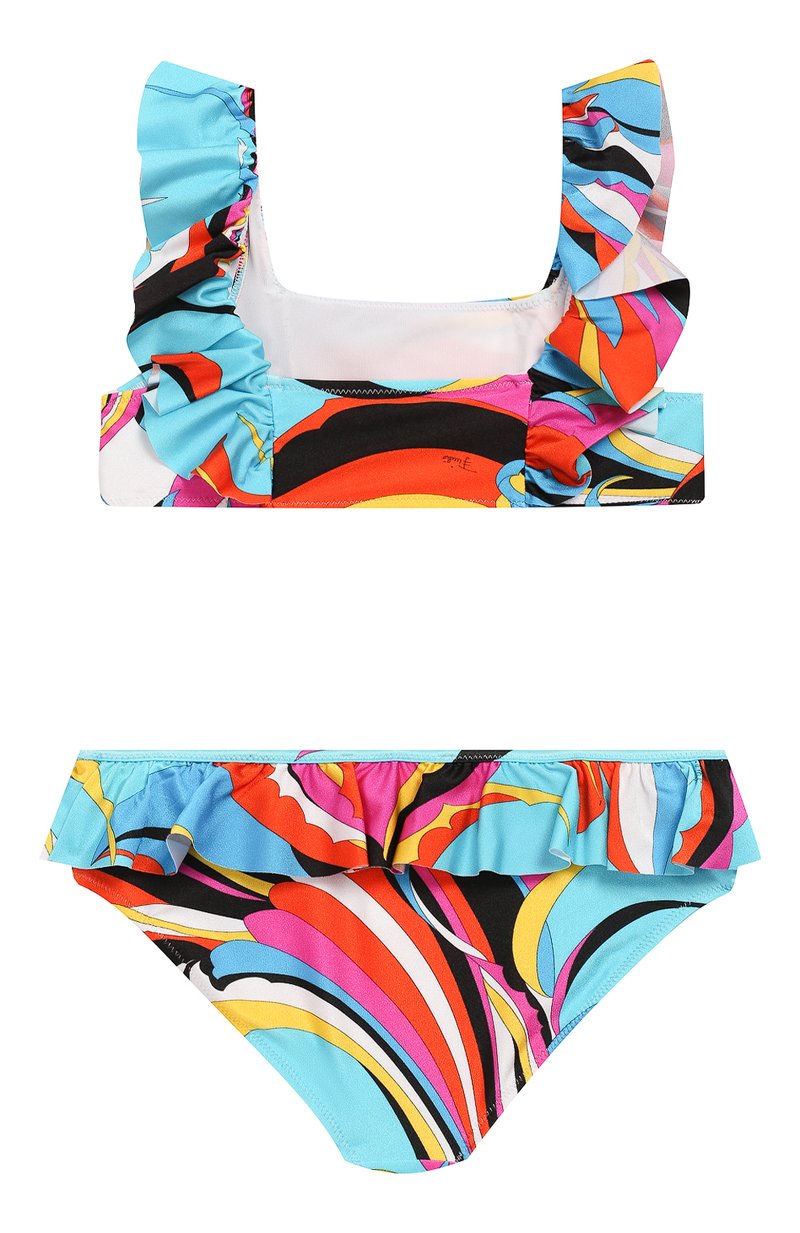 Emilio Pucci Split Flounce Bikini Top