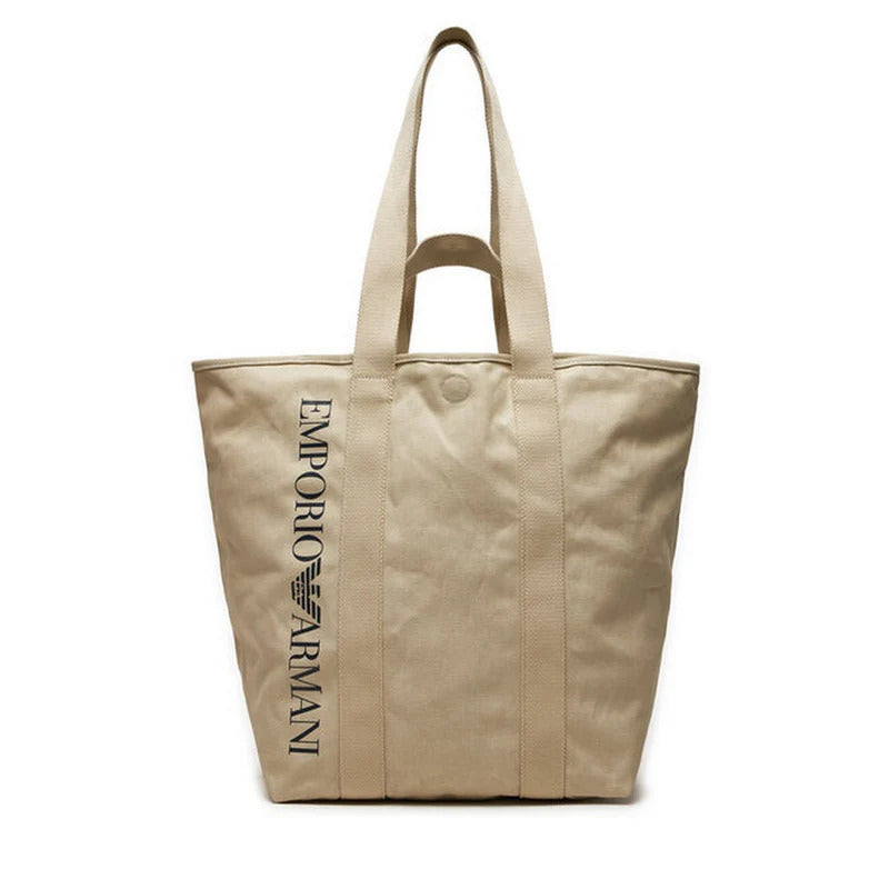 Emporio Armani Beige Unisex Shopping Bag