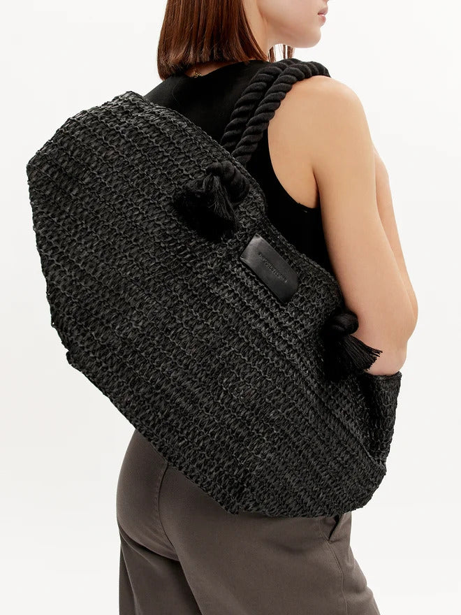 Emporio Armani Black Women Beach Bag