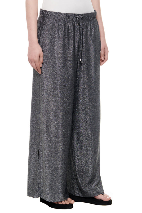 Emporio Armani Silver Lurex Woman Trousers