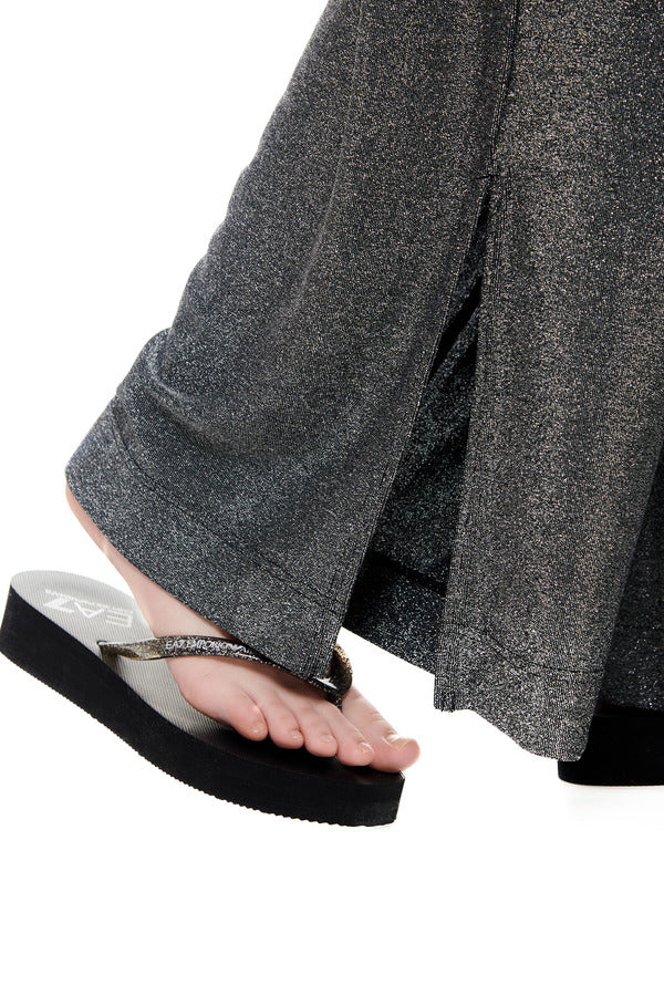 Emporio Armani Silver Lurex Woman Trousers