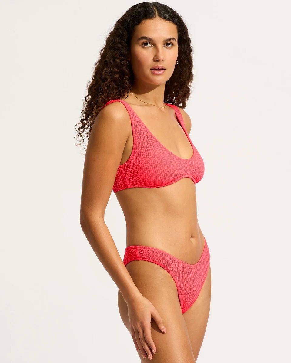Seafolly Longline Bikini Top - Red