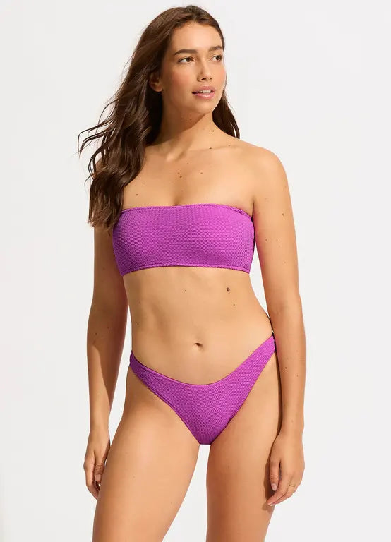 Seafolly Sea Dive High Cut Bikini Bottom - Violet