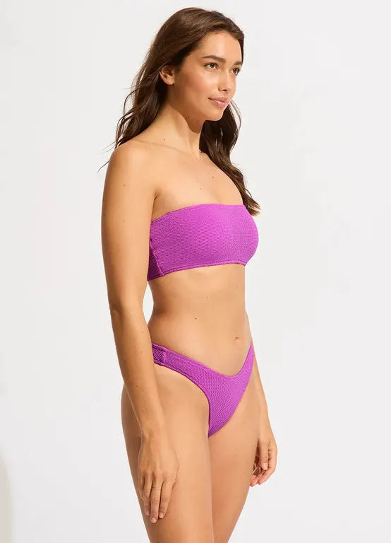 Seafolly Sea Dive High Cut Bikini Bottom - Violet