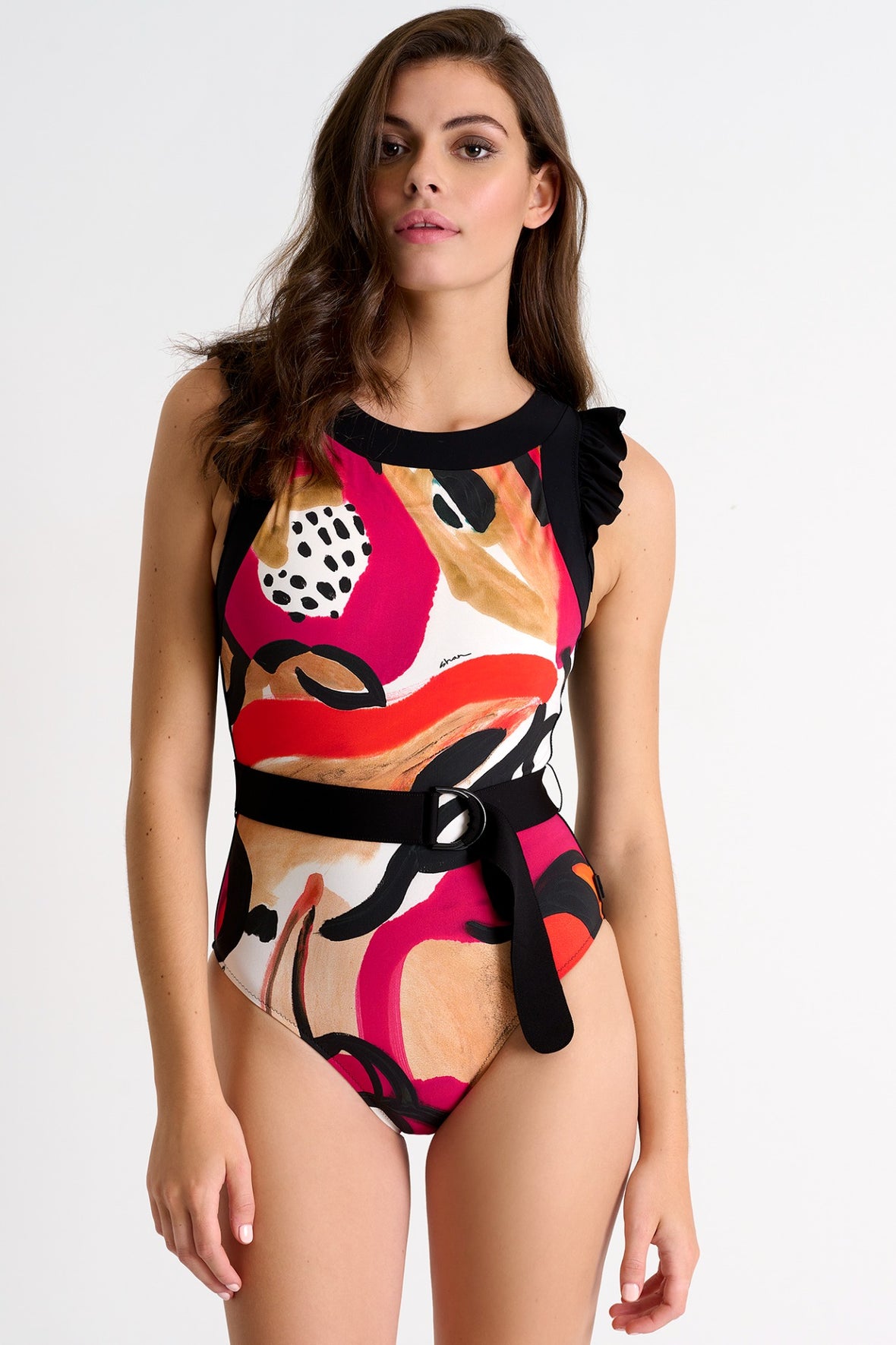 SHAN FASHION ELEGANT HIGH-NECK ONE-PIECE