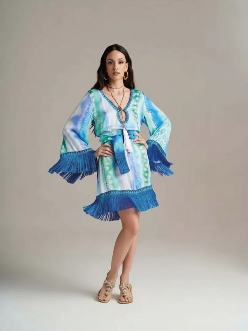 PHO Firenze Tunic Dress with Fringe