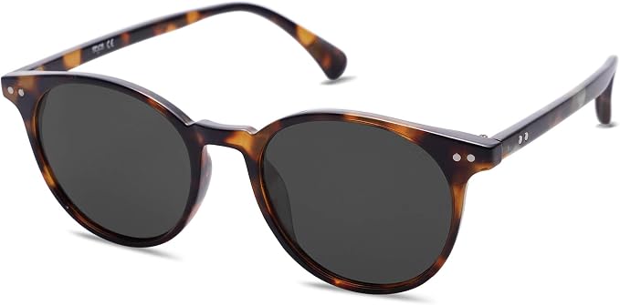 SOJOS Small Round Classic Polarized Sunglasses for Women Men