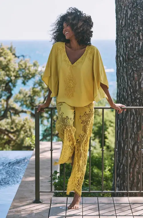 Marjolaine Aphrodite Top and Pant Set - Yellow