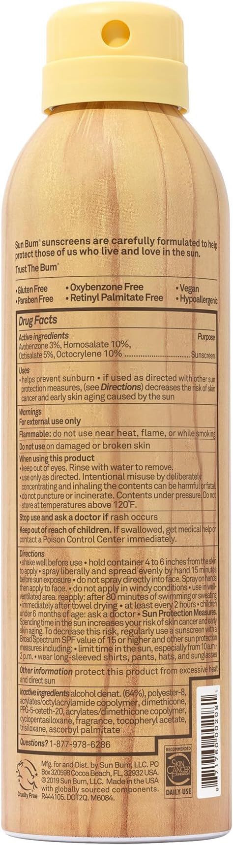 Sun Bum Original SPF 70 Sunscreen Spray — 6 oz