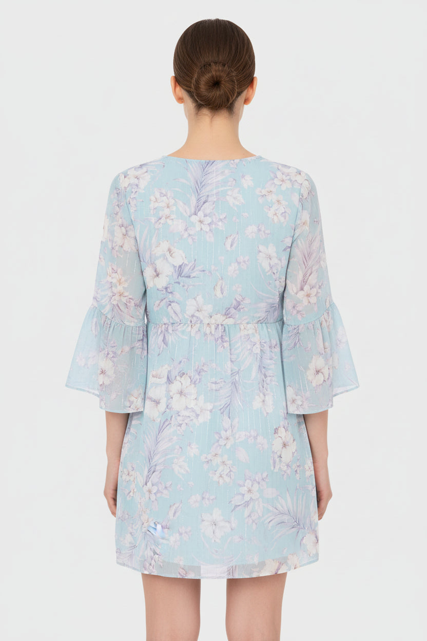 Emporio Armani Turquoise Flowers Women Cover-Up Tunic