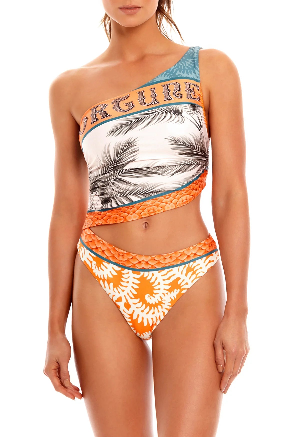 Agua Bendita Arabella One Shoulder One Piece Swimsuit