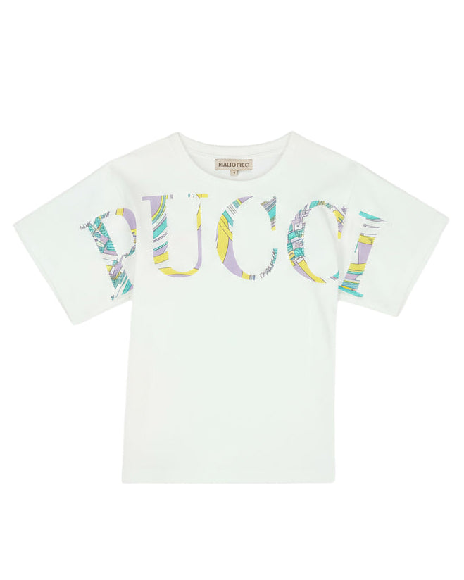 Emilio Pucci Logo Print T-Shirt in Cotton