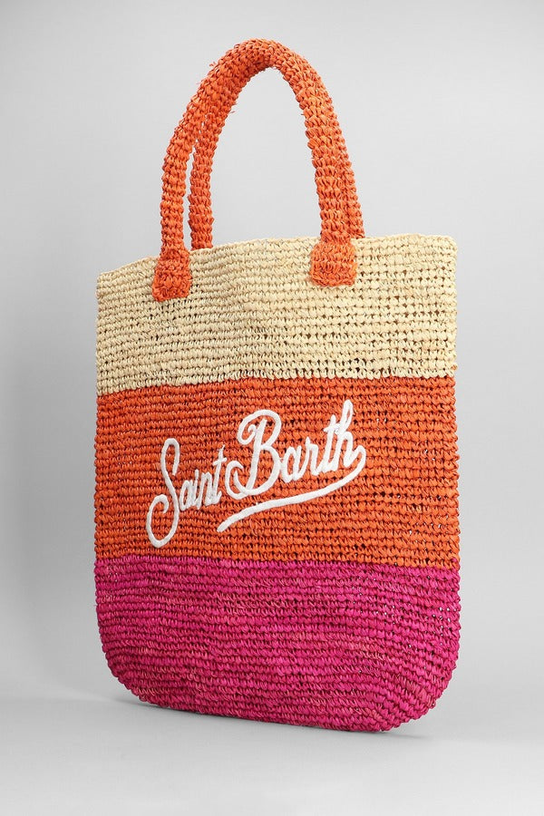 MC2 Saint Barth Women Orange Raffia Handbag