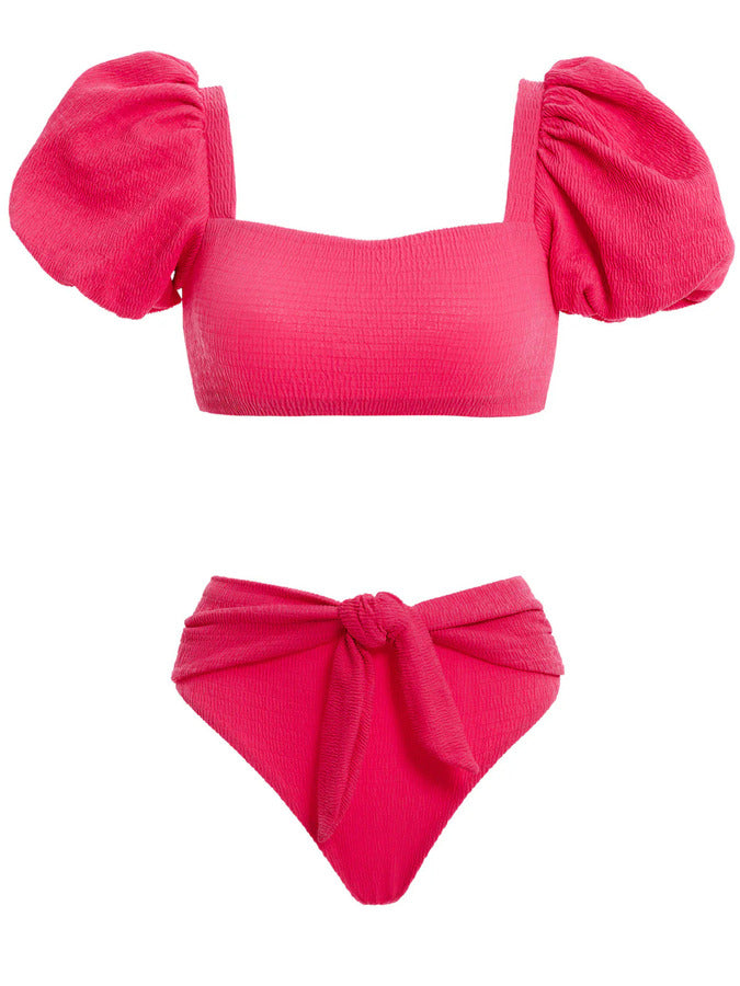 Agua Bendita Two Piece Swimsuit with Short Sleeves