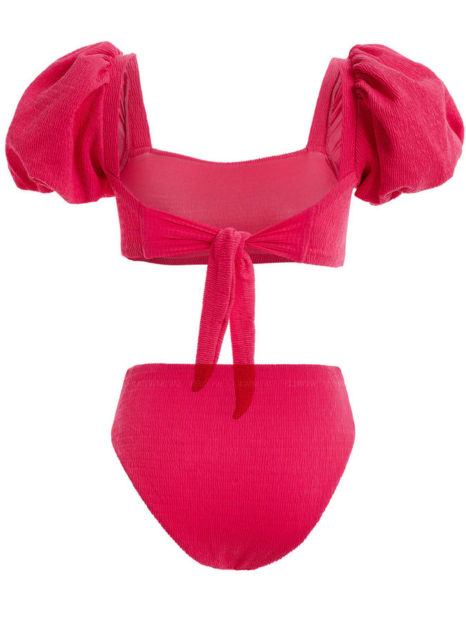 Agua Bendita Two Piece Swimsuit with Short Sleeves