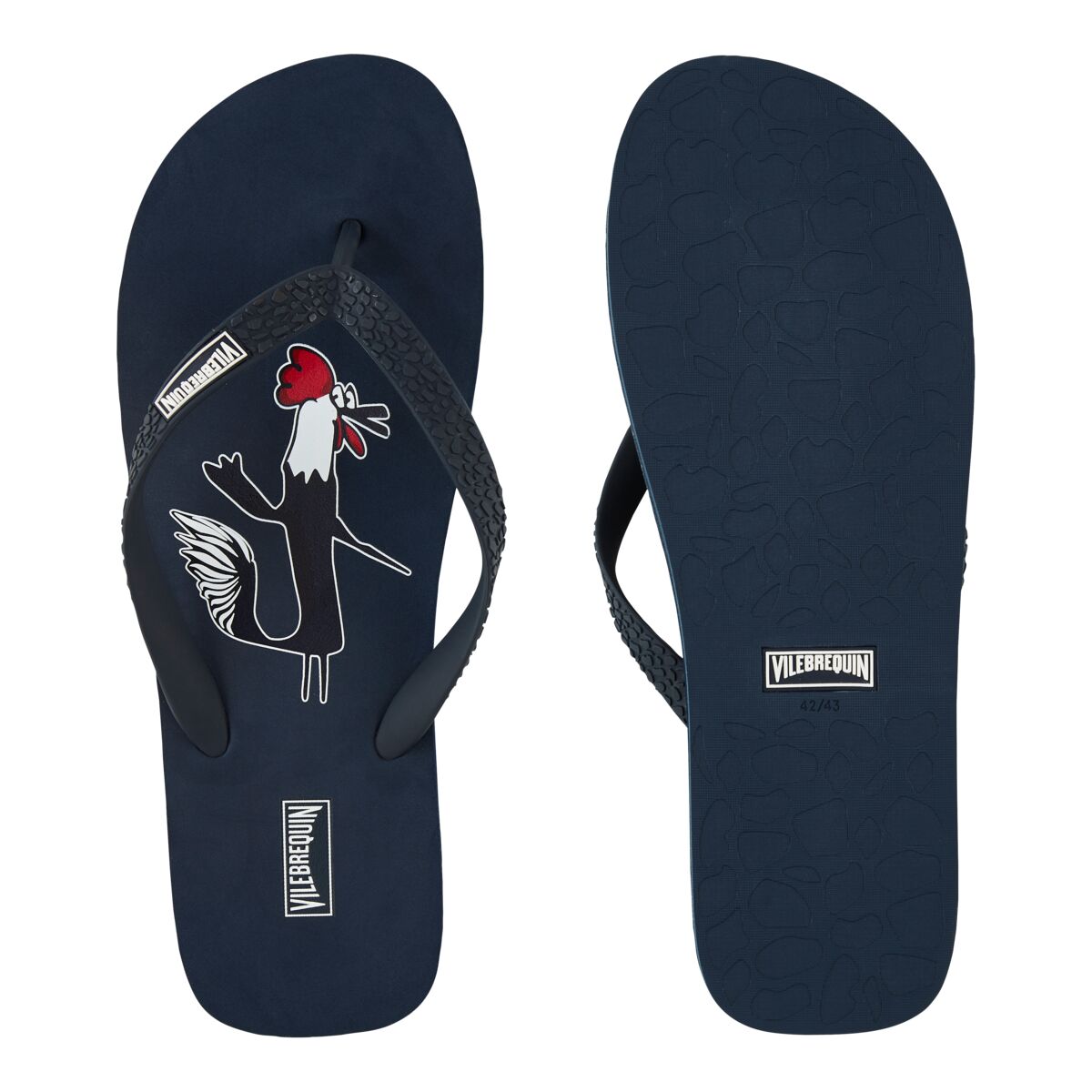 Vilebrequin Dark Blue Men Flip FLops