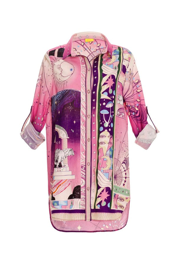 Agua Bendita Women T-Shirt with Night Sky Print