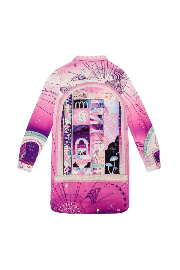 Agua Bendita Women T-Shirt with Night Sky Print