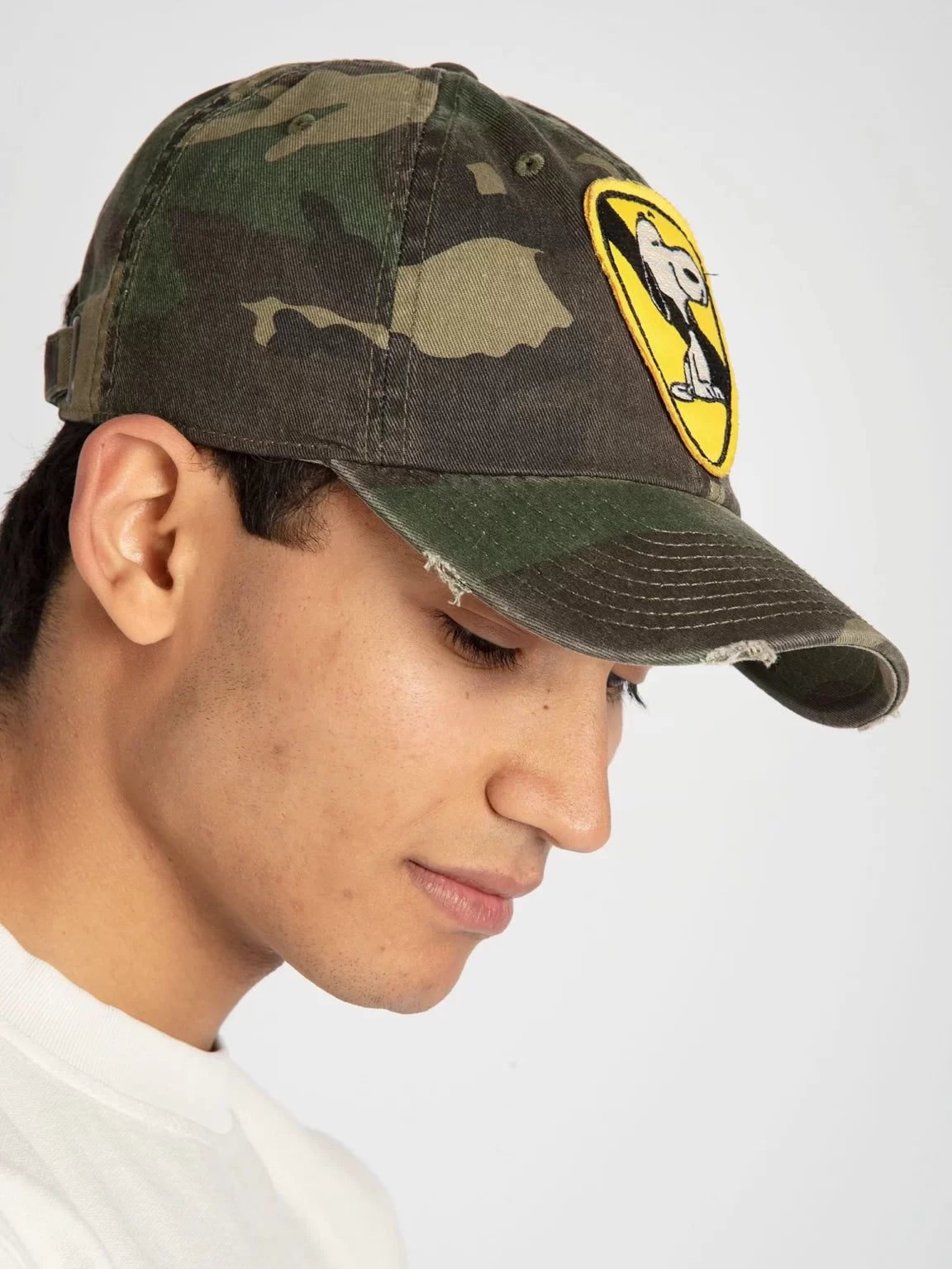 MC2 Saint Barth Khaki Baseball Cap with Robert Snoopy