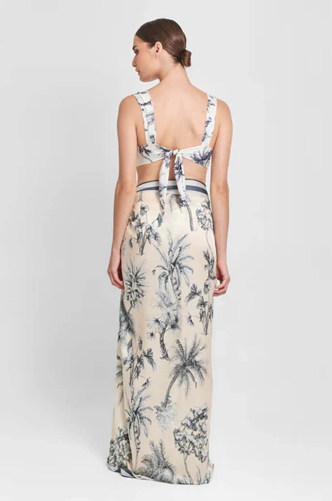 Aguaclara Grasse Pareo with Tropical Print