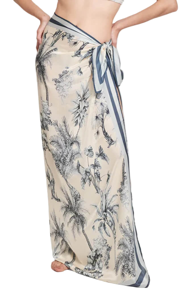 Aguaclara Grasse Pareo with Tropical Print