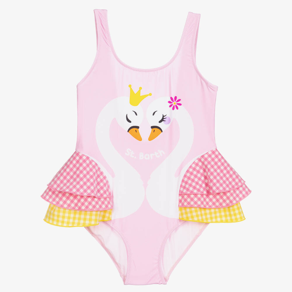 MC2 Saint Barth Pink Swan Tulip One Piece Swimsuit