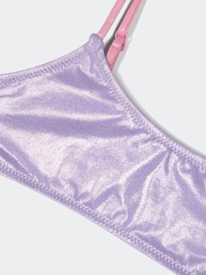 MC2 Saint Barth Purple Shiny Girl Two-Pieces Swimsuit