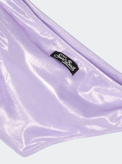 MC2 Saint Barth Purple Shiny Girl Two-Pieces Swimsuit