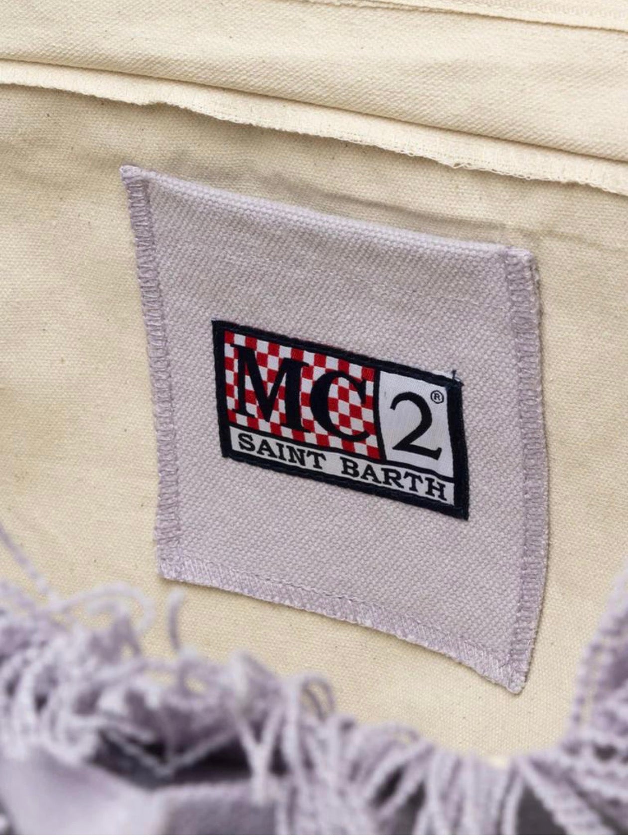 MC2 Saint Barth Lilac Beach Tote Bag with Canvas