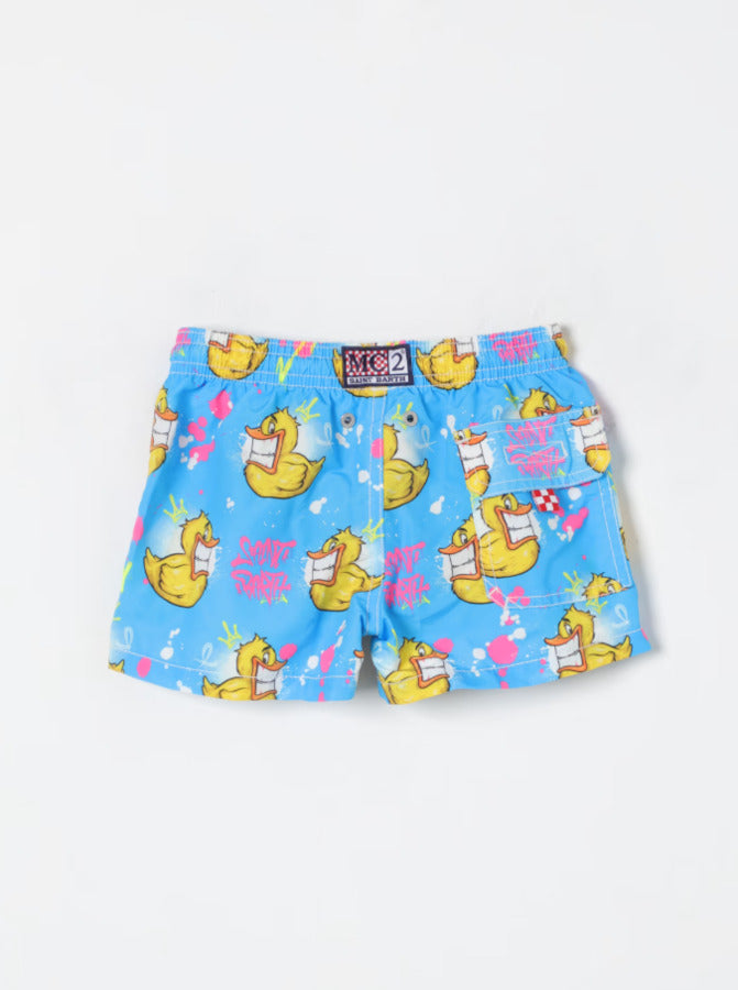 MC2 Saint Barth Boys Swim Shorts with Ducky Print