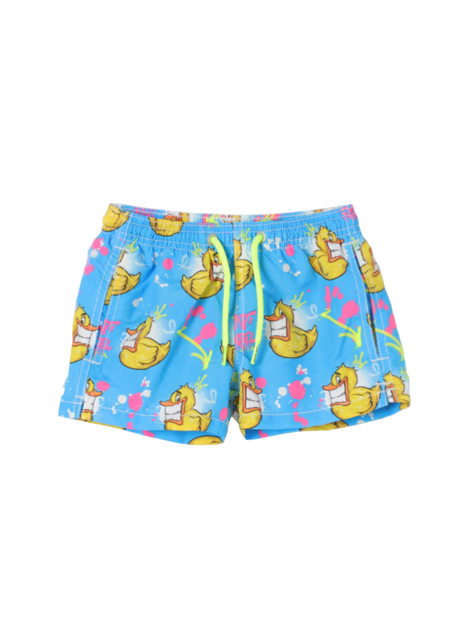 MC2 Saint Barth Boys Swim Shorts with Ducky Print