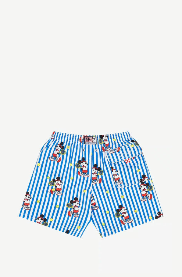 MC2 Saint Barth Boys Swim Shorts with Mickey Tennis Print