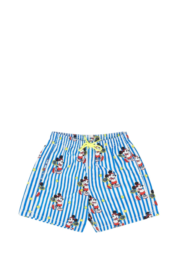 MC2 Saint Barth Boys Swim Shorts with Mickey Tennis Print