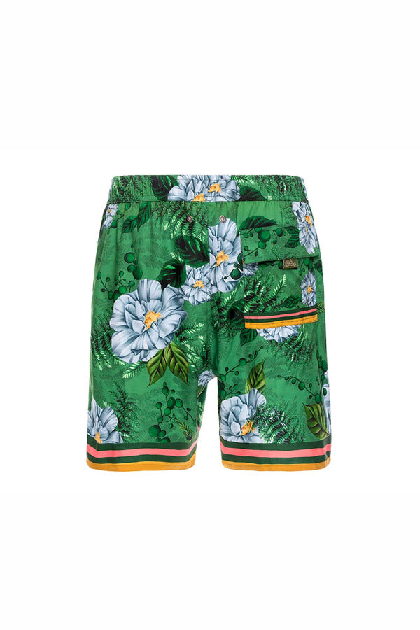 Agua Bendita Joe Man Swim Shorts with Flowers Print