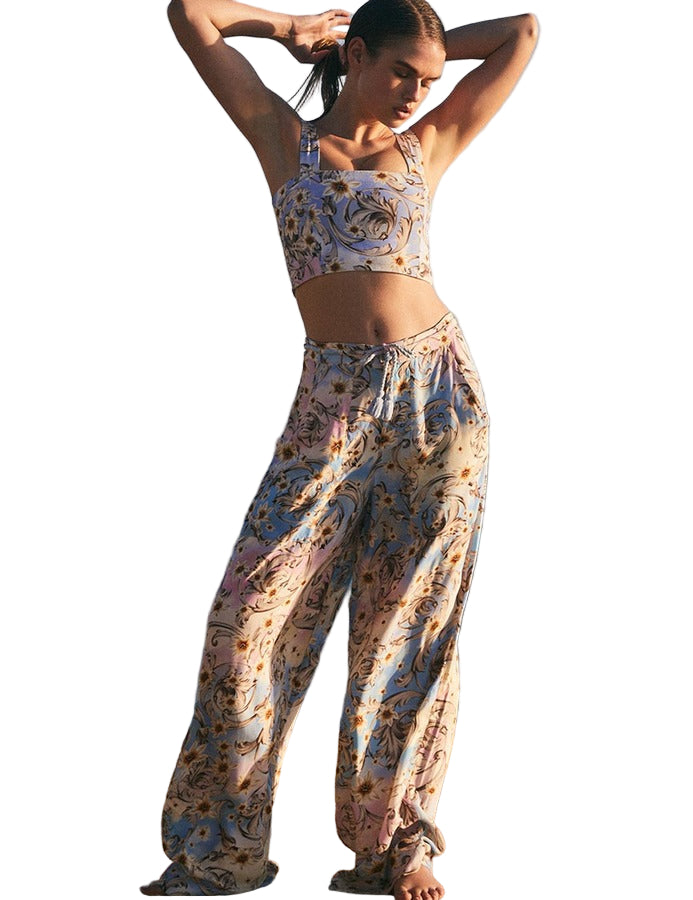 Agua Bendita Lilac Top and Pants Set