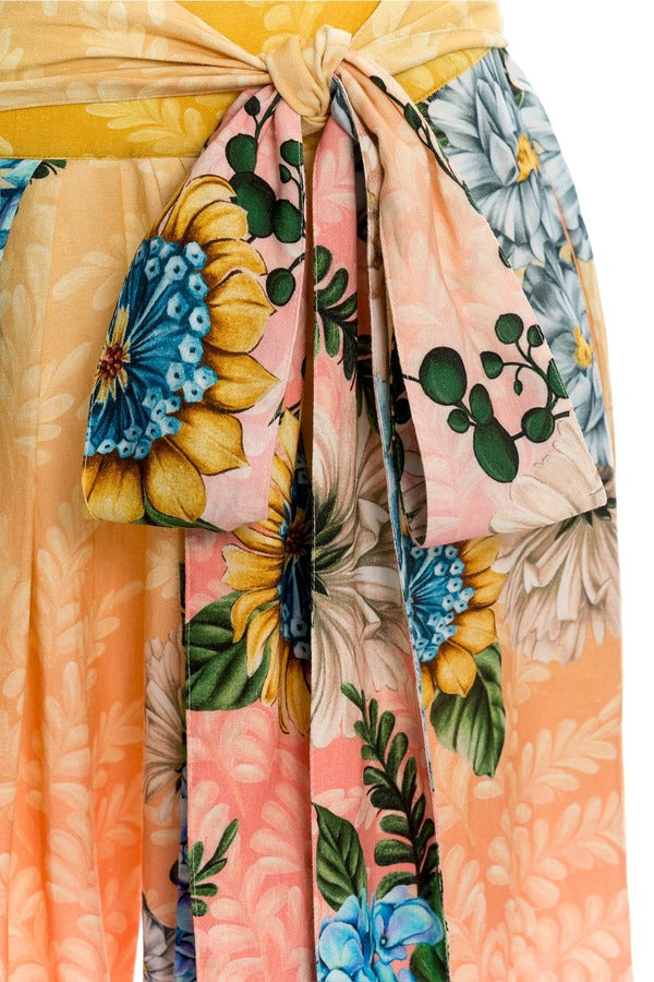 Agua Bendita Women Skirt Pants with Flowers Print