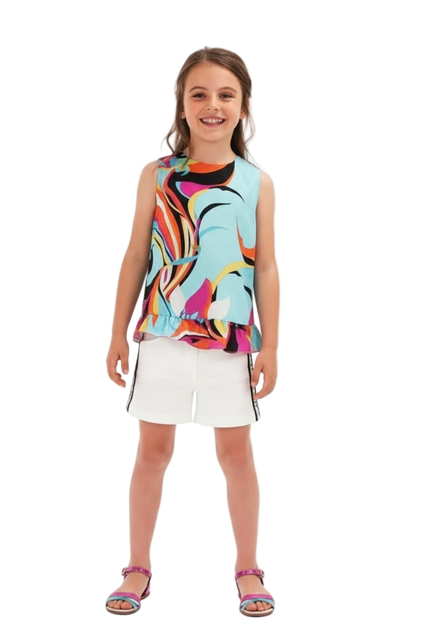 Emilio Pucci Blue Printed Blouse