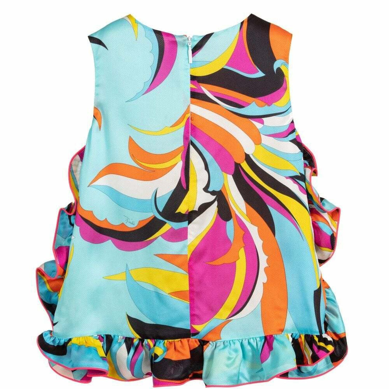 Emilio Pucci Blue Printed Blouse
