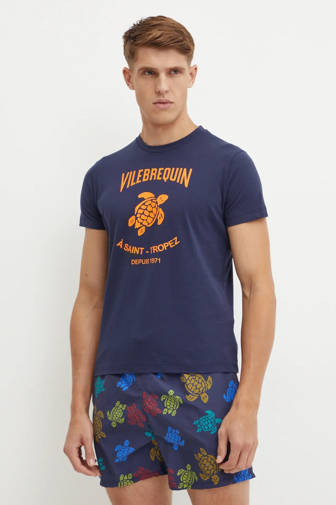Vilebrequin Cotton Navy Blue T-Shirt