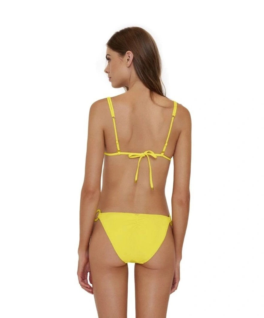 PQ Swim Sunburst Ring Bikini Triangle Top - Yellow