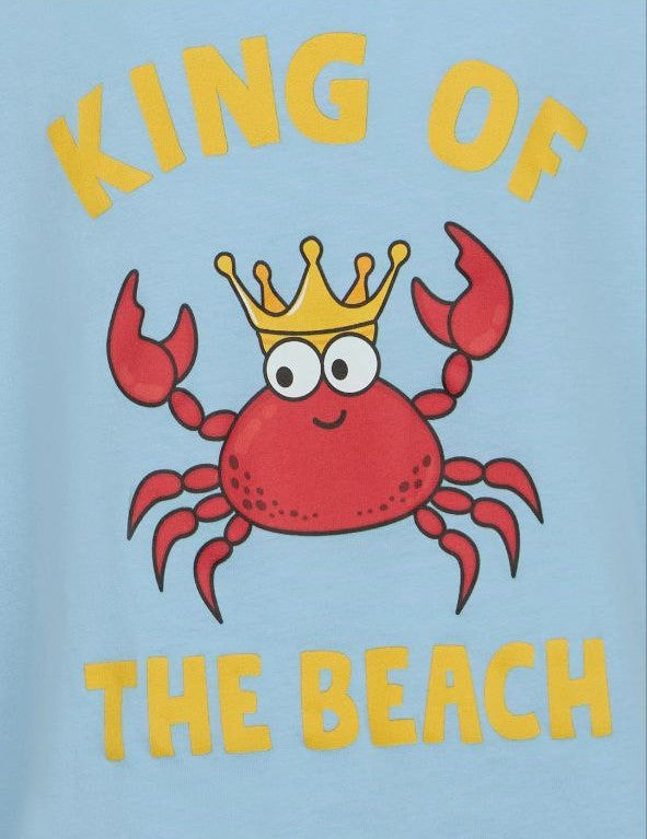 MC2 Saint Barth Boys Cotton T-Shirt with King Crab Print